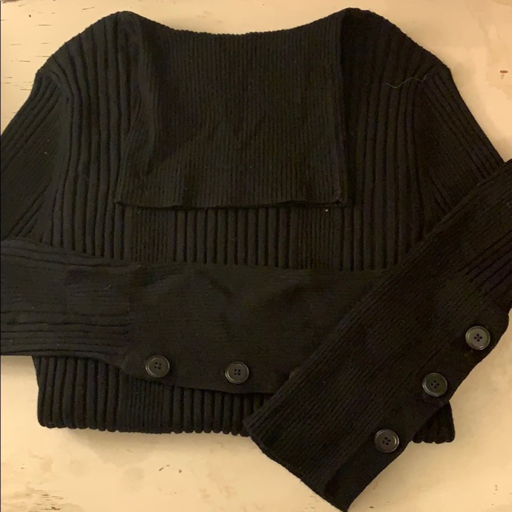 Fitted, ribbed, classic T-neck from Anthropology.